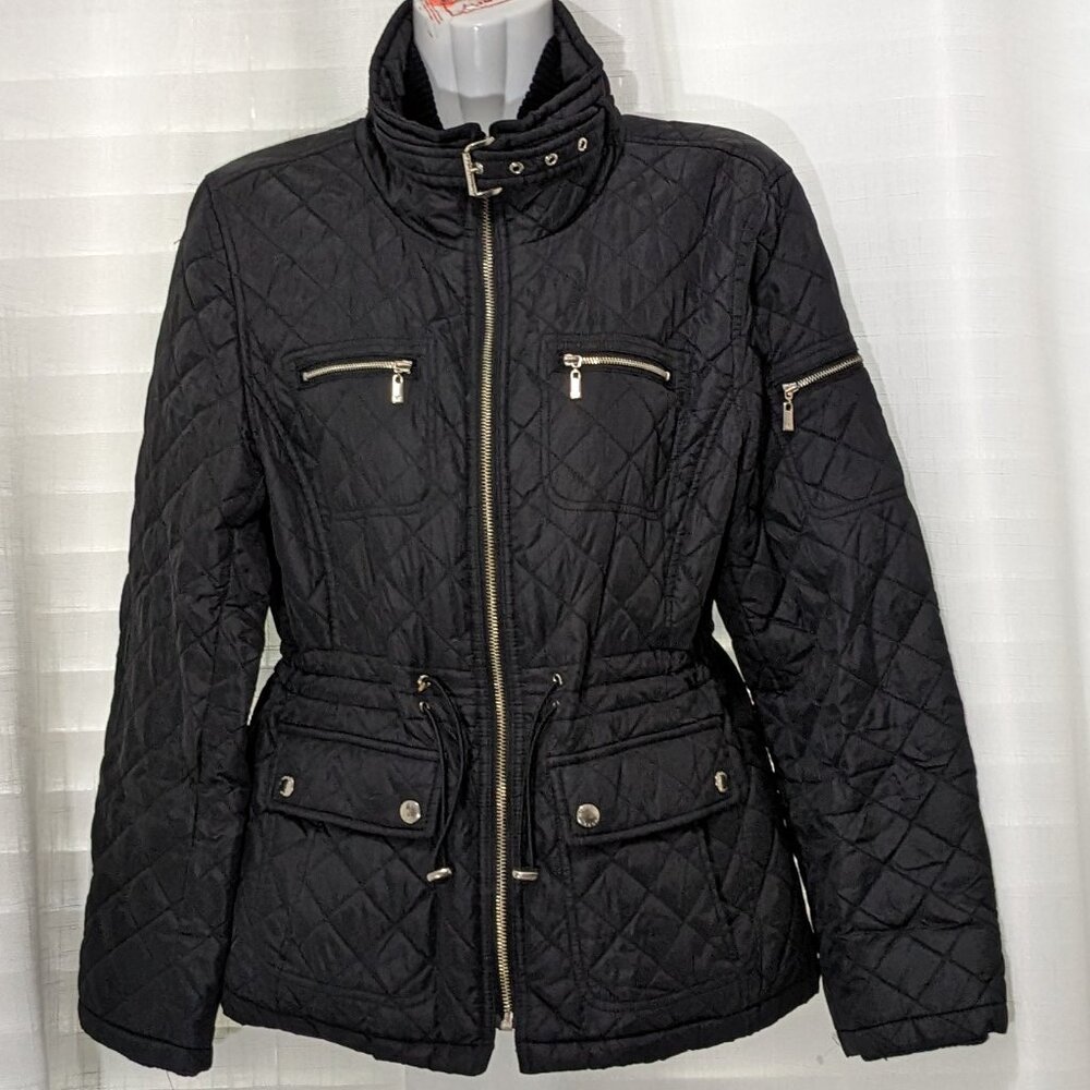 Michael Kors Quilted Jacket Coat Ladies Designer  Size M Black